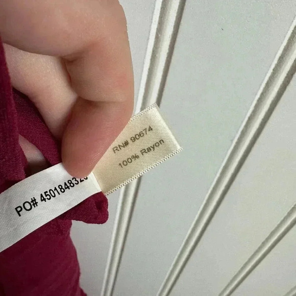 Boston Proper pink heavily beaded butterfly sleeve semi sheer top size small H36 - Picture 6 of 7